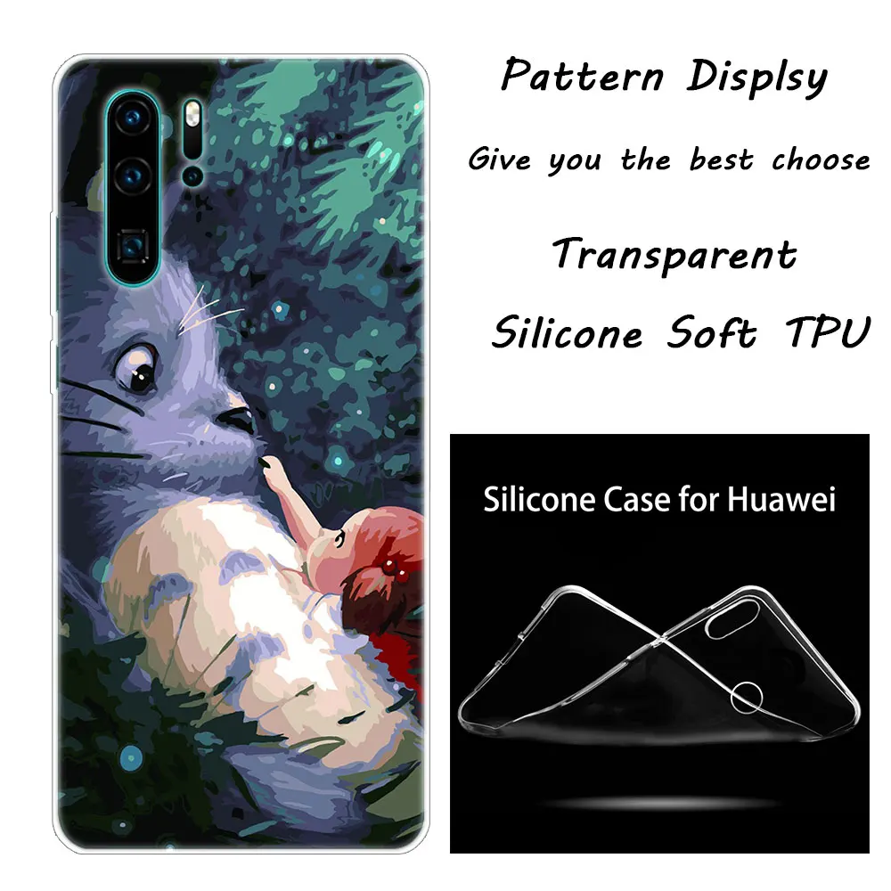 Мягкий чехол аниме студия Ghibli унесенный спиром Тоторо для huawei NOVA 3 3i 5 5i P20 P30 Pro P9 P10 P8 Lite P Smart Z Plus