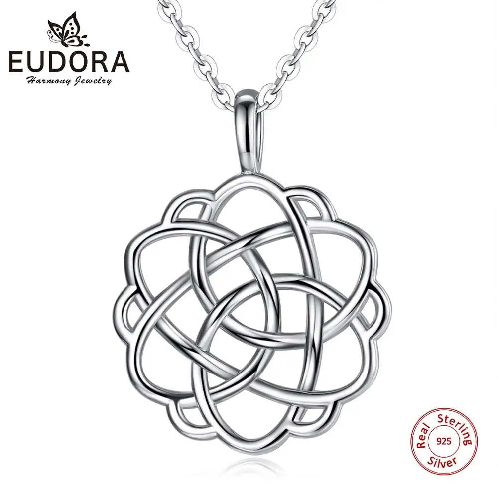 Цепочка Eudora Celtics с узлом однотонная Подвеска из стерлингового серебра 925 пробы