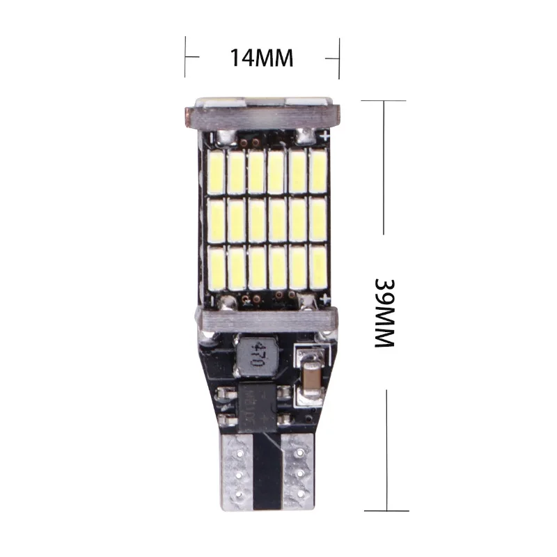 1 шт. Автомобильный светодиодный T15 4014 45SMD 12V 16 Вт высокой мощности светильник белый светильник сигнала поворота светильник Реверсивный светильник тормозной светильник для автоматическое изменение светильник