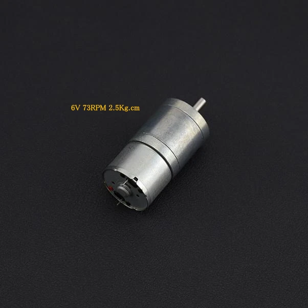 FIT0495-E металлический двигатель постоянного тока 6V 73 об/мин 2.5Kg.cm 99: 1 автоматическая коробка передач