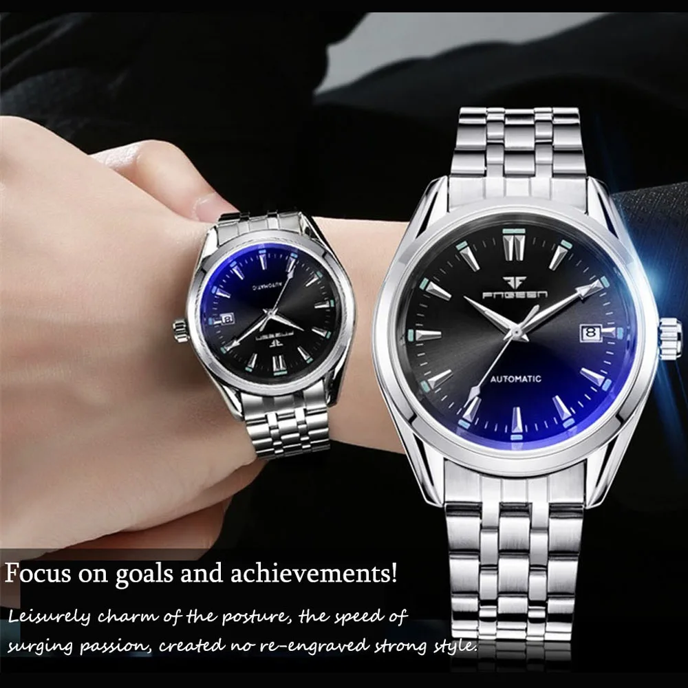 FNGEEN Men Watch Automatic Mechanical Watches Self Wind Male Top Brand Luxury Fashion Waterproof Wristwatch Relogio Masculino