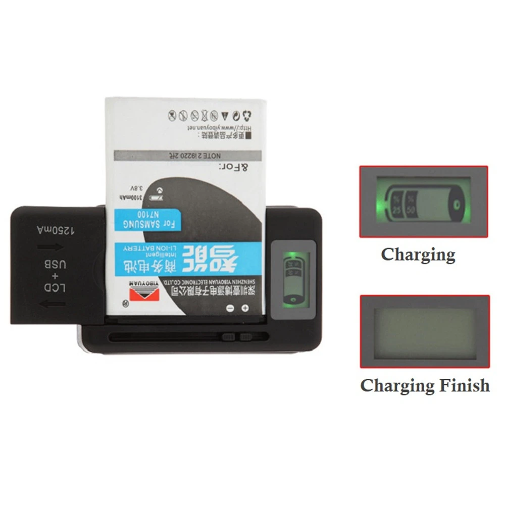 Cargador batería para móvil, Cargador Universal con pantalla LCD, USB, carga de batería, enchufe estadounidense y europeo, carga de asiento|Cargadores| - AliExpress