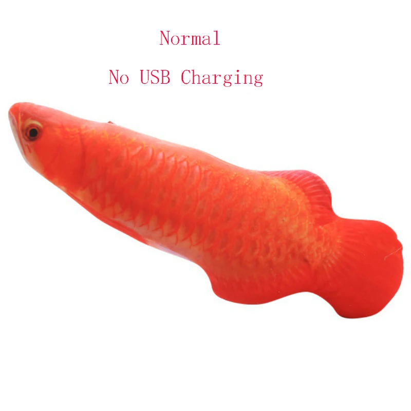 30CM Cat Toy Fish USB Electric Charging Simulation Dancing Jumping Moving Floppy Fish Cat Toy Electronic Fish For Cats Toys 