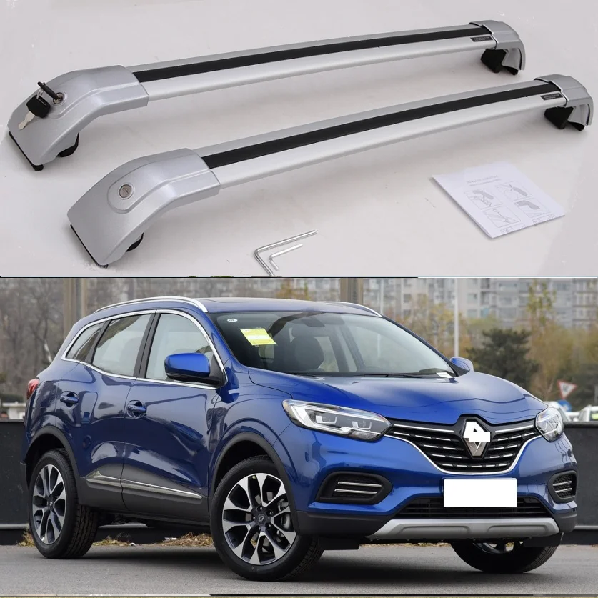 Новинка серебристый багажник на крышу Renault Kadjar 2015 2016 2017 2018 2019|Багажники для крыши