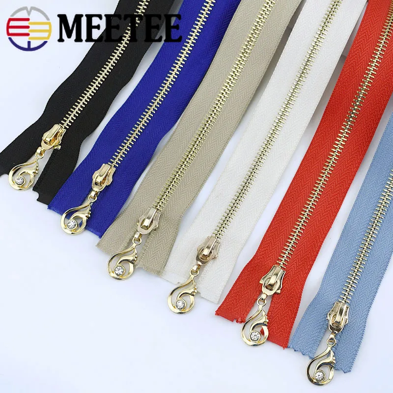 1/2 шт Meetee 85 см 5# Металлические молнии Авто замок open-конец молнии для куртки пальто DIY сумки Швейные аксессуары для художественного оформления