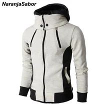 NaranjaSabor, новинка, мужская толстовка с капюшоном, осенняя мужская флисовая толстовка с капюшоном, модная цветная мужская повседневная брендовая одежда N625
