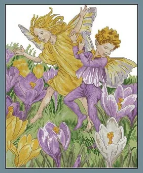 

NN xiaoyi cotton self-matching cross stitch Cross stitch RS cotton comes with no prints DMC saffron Fairy