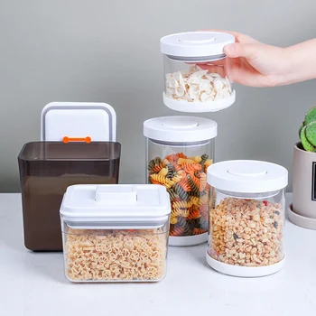 

Kitchen Food Container Airtight Storage Box for Grains Snacks Candy Dried Fruit Storage Unique Sealing Design QP2