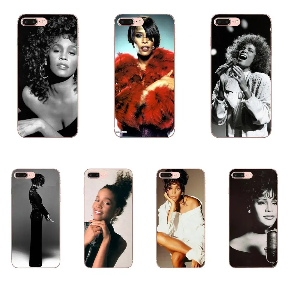 Сексуальная певица Уитни Хьюстон мягкие чехлы из ТПУ для Apple iPhone 4 4S 5 5C 5S SE SE2 6 6S 7 8 11