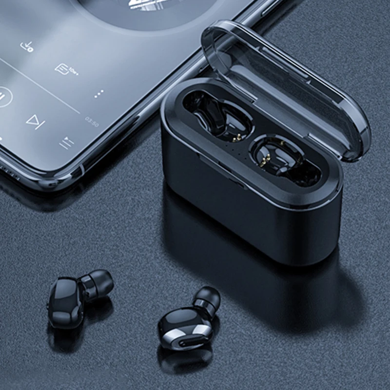 T2 TWS bluetooth гарнитура стерео беспроводные наушники с двойным микрофоном 2200 мАч наушники для xiaomi redmi t3 qs2