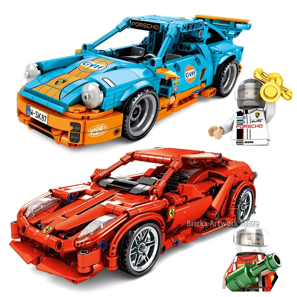 

Fit ooLegoee Speed Champions Technic Super Racers Famous Racing Car Set Educational Model Building Blocks For Children Kids Toys