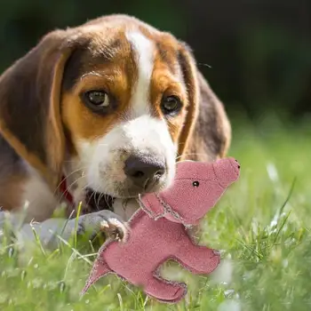 

Pet Dog Plush Canvas Pink Pig Filled Cotton Squeaker Sounds Training Playing Toy Leuke Pet Hond Pluche Squeak Sound Toy