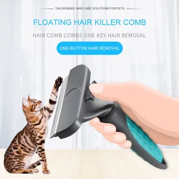 

Pet Automatic Hair Shedding Hair Brush One-click Hair-removing Cat-pulling Device Safe and Convenient Pet Supplies New