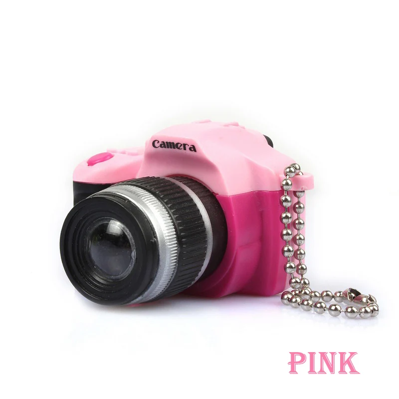 Светодиодная камера мигающая игрушка для детей цифровой брелок с камерой светящийся звук вспышка светильник Подвеска сумка Аксессуары Детская игрушка - Цвет: Розовый