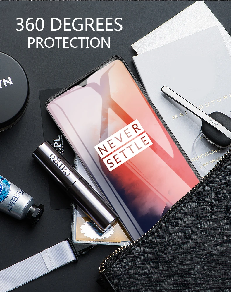 Для oneplus 7t pro стекло закаленное Полное покрытие one plus 7t Защитная пленка для экрана черная 1+ 7t защитное стекло 2 шт