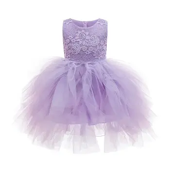 

2020 Girl Princess Dress Children Wedding Clothing Ball Gown Cake Clothes Small Flower Girl Performance Dress For 4-12 Age