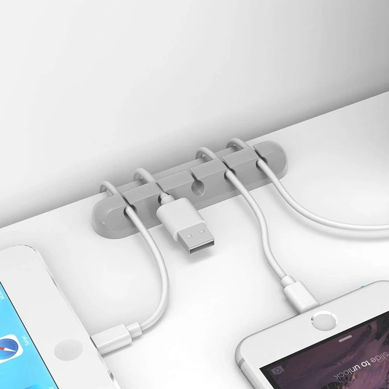 Кабельный органайзер, силиконовый usb-кабель, устройство для сматывания гибких кабелей, зажимы для проводов, держатель для телефона, зарядный провод, наушники, мышь