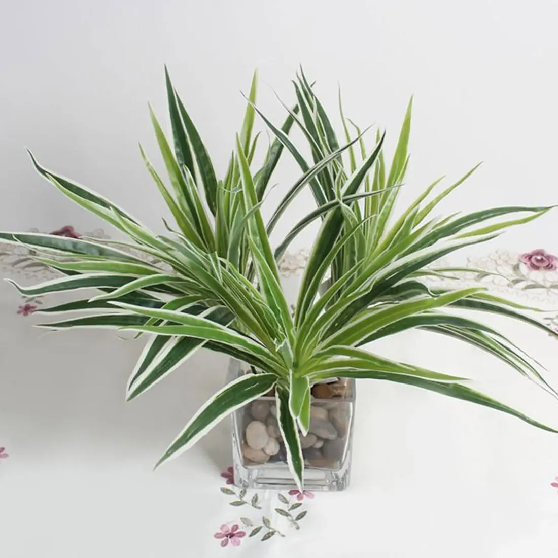 

30/50 Leaves Artificial Chlorophytum flowers plants potted Wall Hanging Plant Fake Home Office Wall Decor living room decor