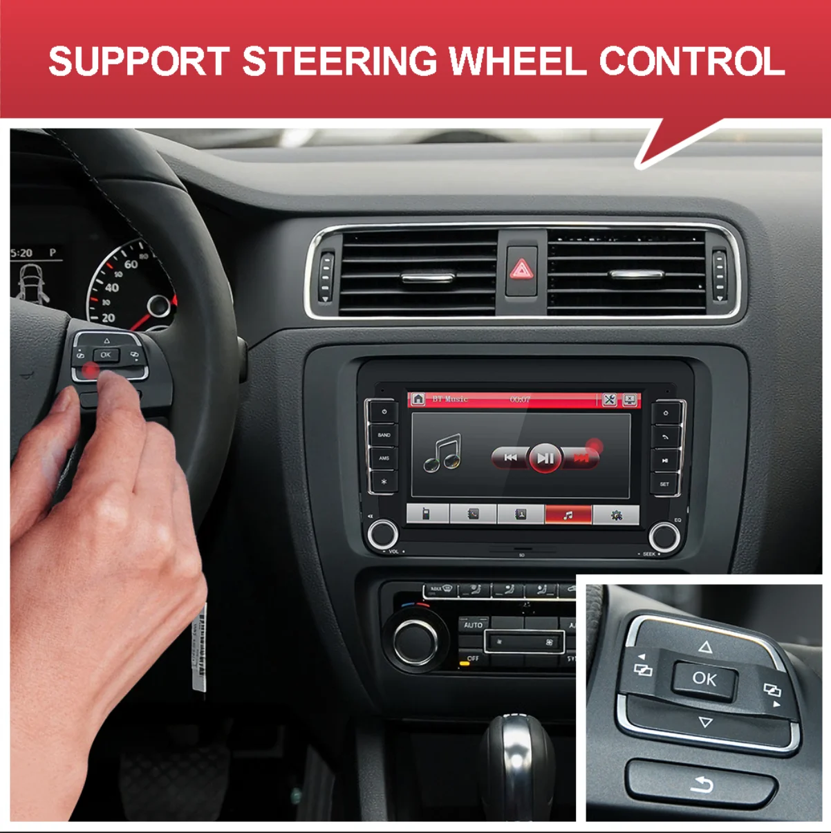 Продажа Isudar Автомагнитола с Сенсорным 7 Дюймовым Экраном Для Автомобилей Skoda Octavia Fabia Rapid Yeti Superb VW Seat