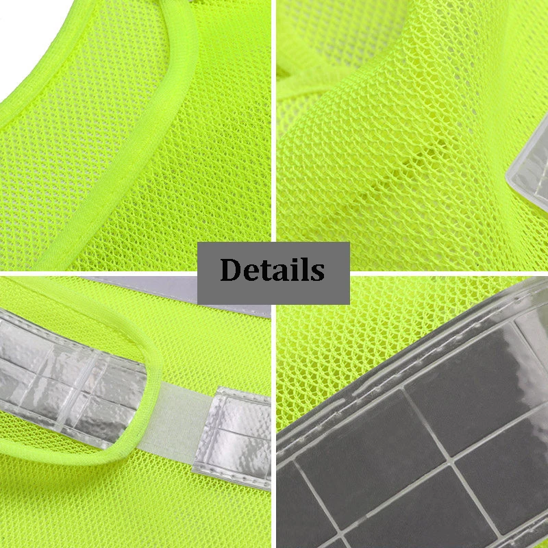 Adjustable Safety Vest Reflective Jacket Security Waistcoat Vest Black reflective safety vest reflective safety jacket