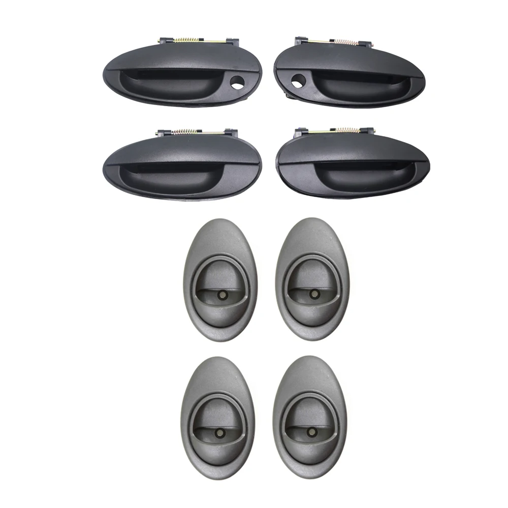 8PCS BLACK EXTERIOR INNER DOOR HANDLE FOR DAEWOO MATIZ 1998-2005