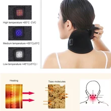 Шейный бандаж боль Дальний инфракрасный Электрический нагрев терапия поддержка обертывание теплый 55*12 см Высококачественная ткань приятная для кожи