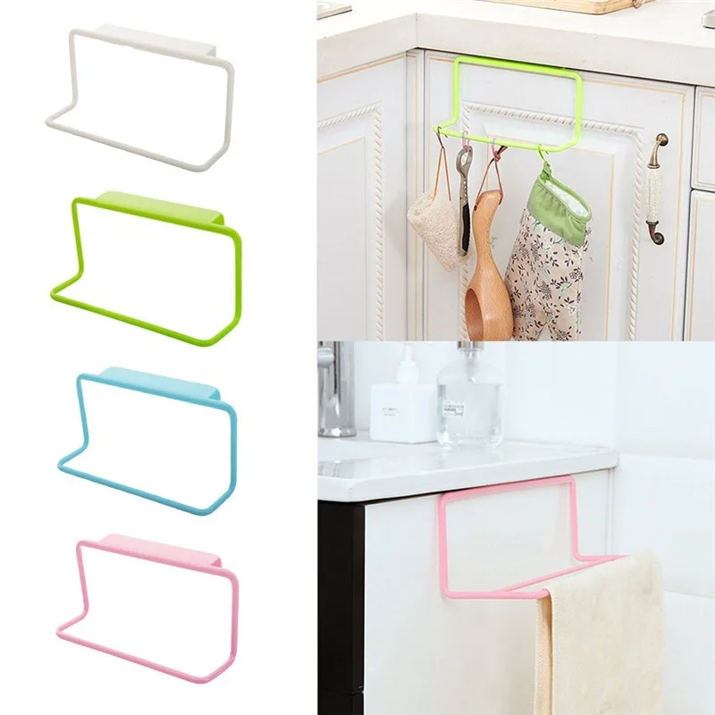 

Kitchen Seamless Nail-free Cloth Rag Hanger Bathroom Towel Hanging Organizer