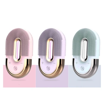 

Face Cleaner Inductive Charging Sonic Vibration Electric Facial Cleaning Brush Silicone Skin Care