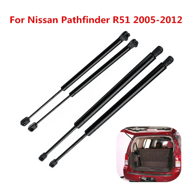 4pcs Car Rear Window Tailgate Boot Gas Struts Support Bar For Nissan