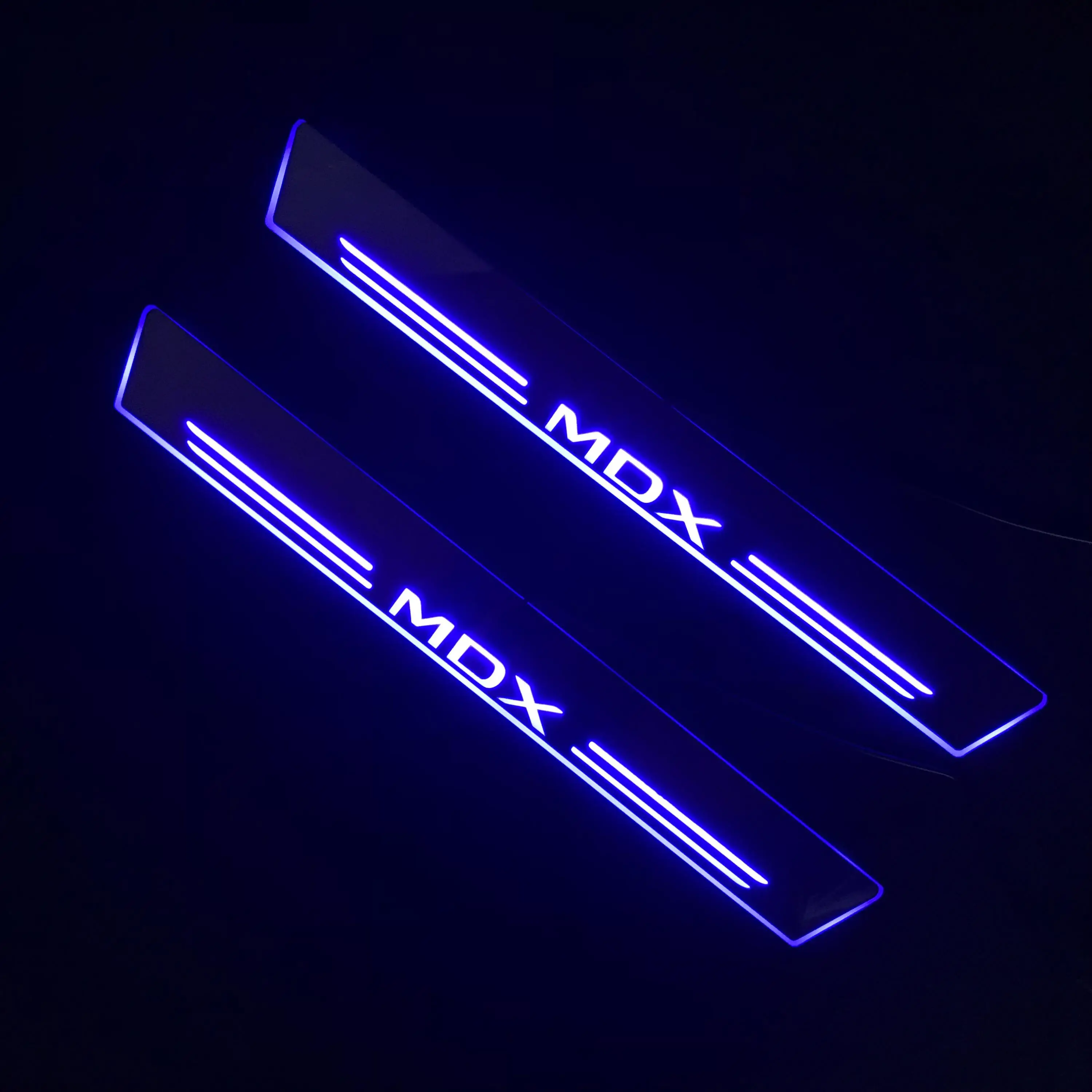 Osmrk светодиодные движущиеся двери scuff для Acura mdx динамические порога плиты плоской накладки потока/еще светильник, 2 шт