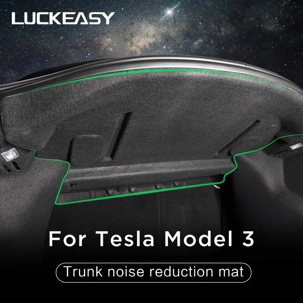 LUCKEASY shock absorption and Noise reduction for Tesla Model 3 2017-2020 Custom Fit Car Trunk noise reduction mat