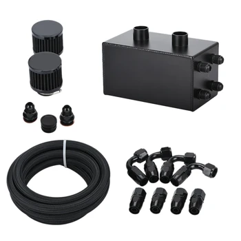 

Oil Catch Can Breather Tank with AN10 Fuel Hoses for Honda Civic Integra EK EG DC Car Modification