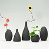 Simple Home Accessories Ornaments European Frosted Blue Black Ceramic Vases Flower Insert Crafts  Decorativos Moderno 3