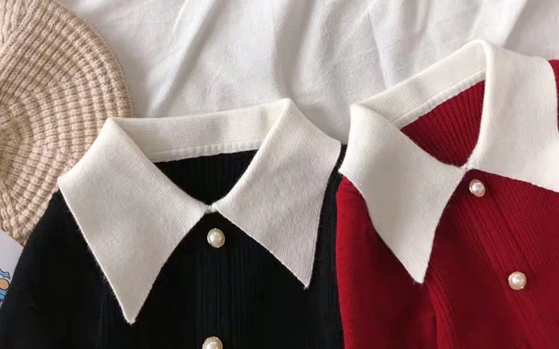 Осенне-зимнее платье для девочек; vestidos; детская трикотажная одежда; брендовая одежда для детей; цвет белый, черный, жемчужный; отложной воротник; от 1 до 7 лет