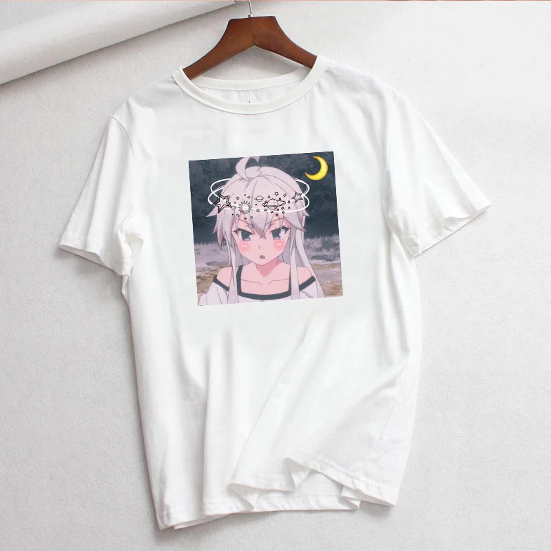 Japanese new casual fashion plus size O-neck short sleeve female cartoon Harajuku tops tees funny cute Ulzzang T-shirt