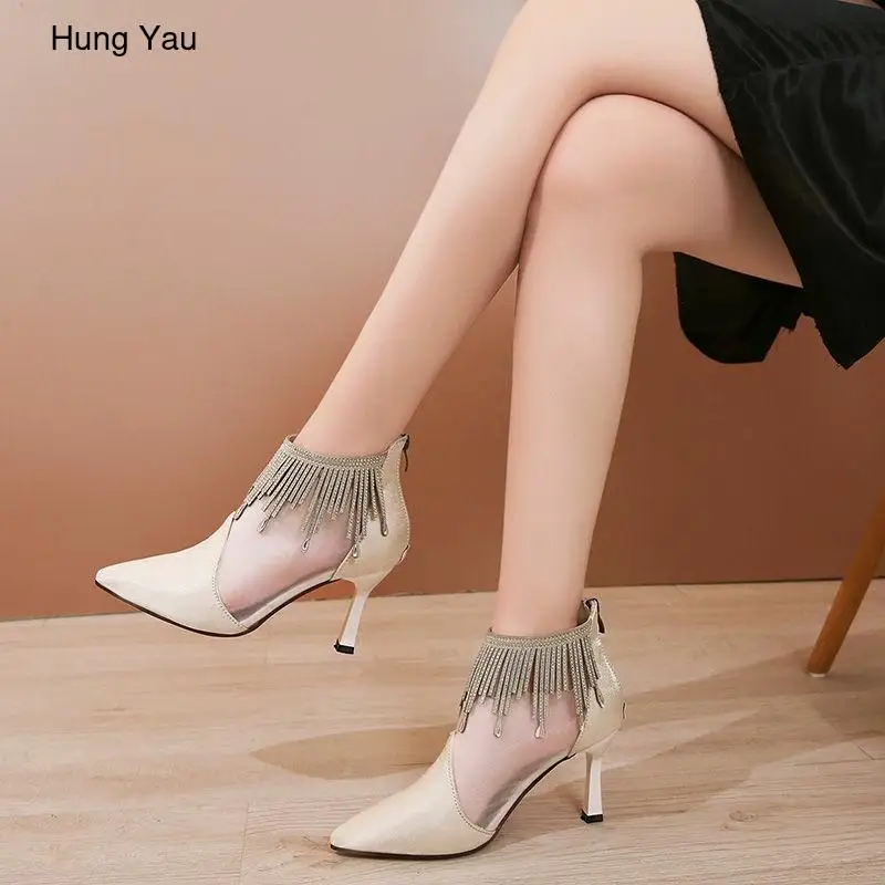 Летние сандали Ботинки женские стразы кисточки 2021 обувь в западном стиле Женские