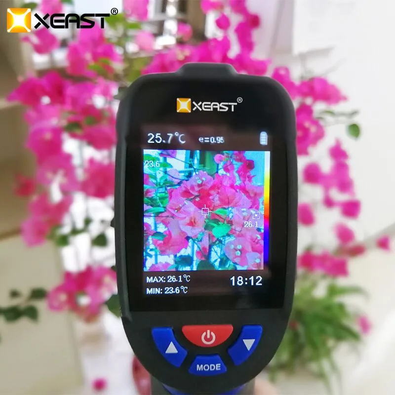XEAST XE-26D/XE26/XE27/XE28 2,4 дюймовый цветной экран портативная тепловизионная камера изображения поставляются с окружающей влажностью