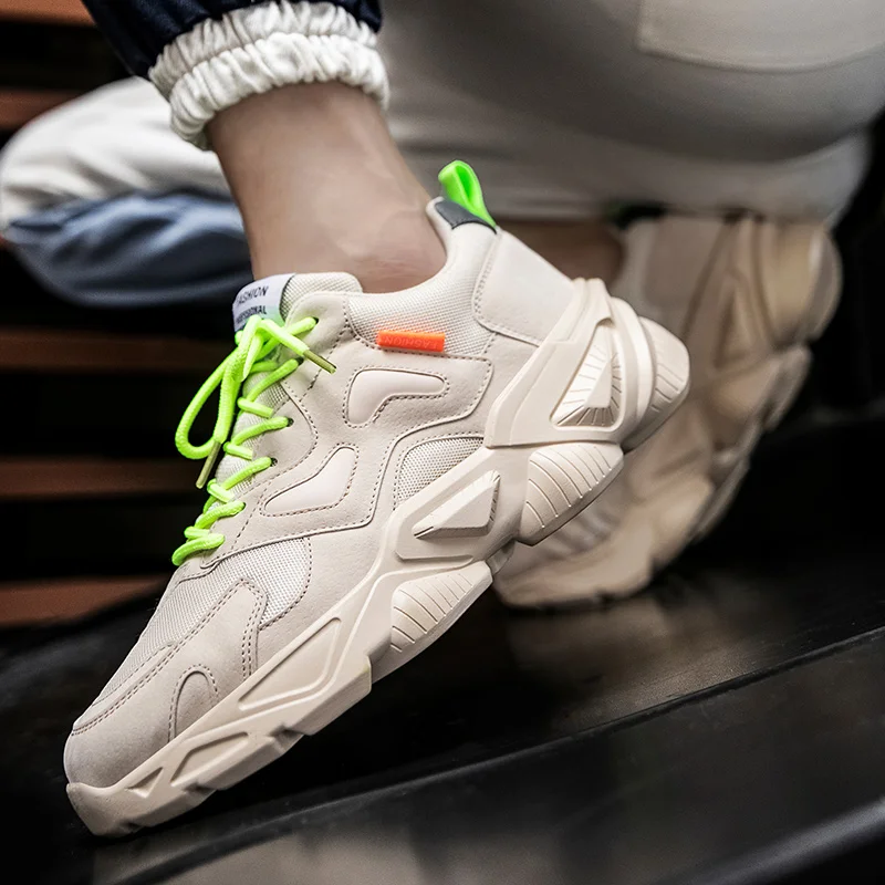 2020 мужские модные кроссовки легкие дышащие тренд Уличная обувь на шнуровке для