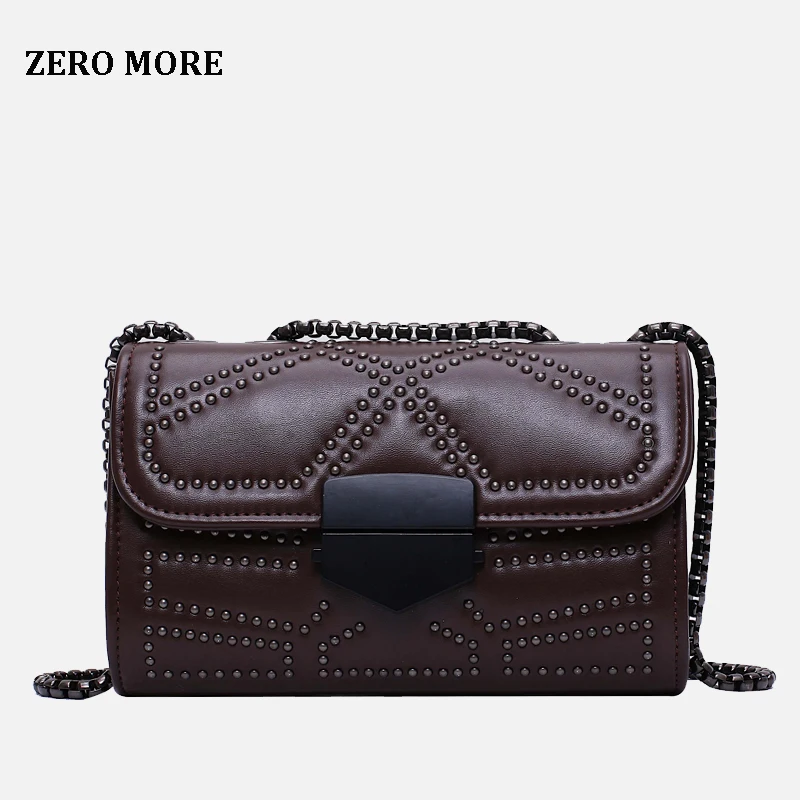 Маленькие женские сумки через плечо из искусственной кожи 2019 сумка с заклепками