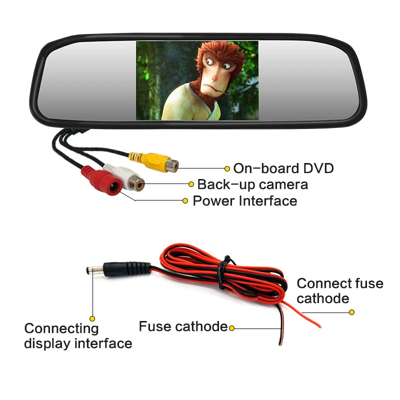 2019автомобильное парковочное зеркало монитор 5 дюймов HD дисплей 800*480 ЖК-видео заднего вида для камеры заднего вида Система помощи при парковке