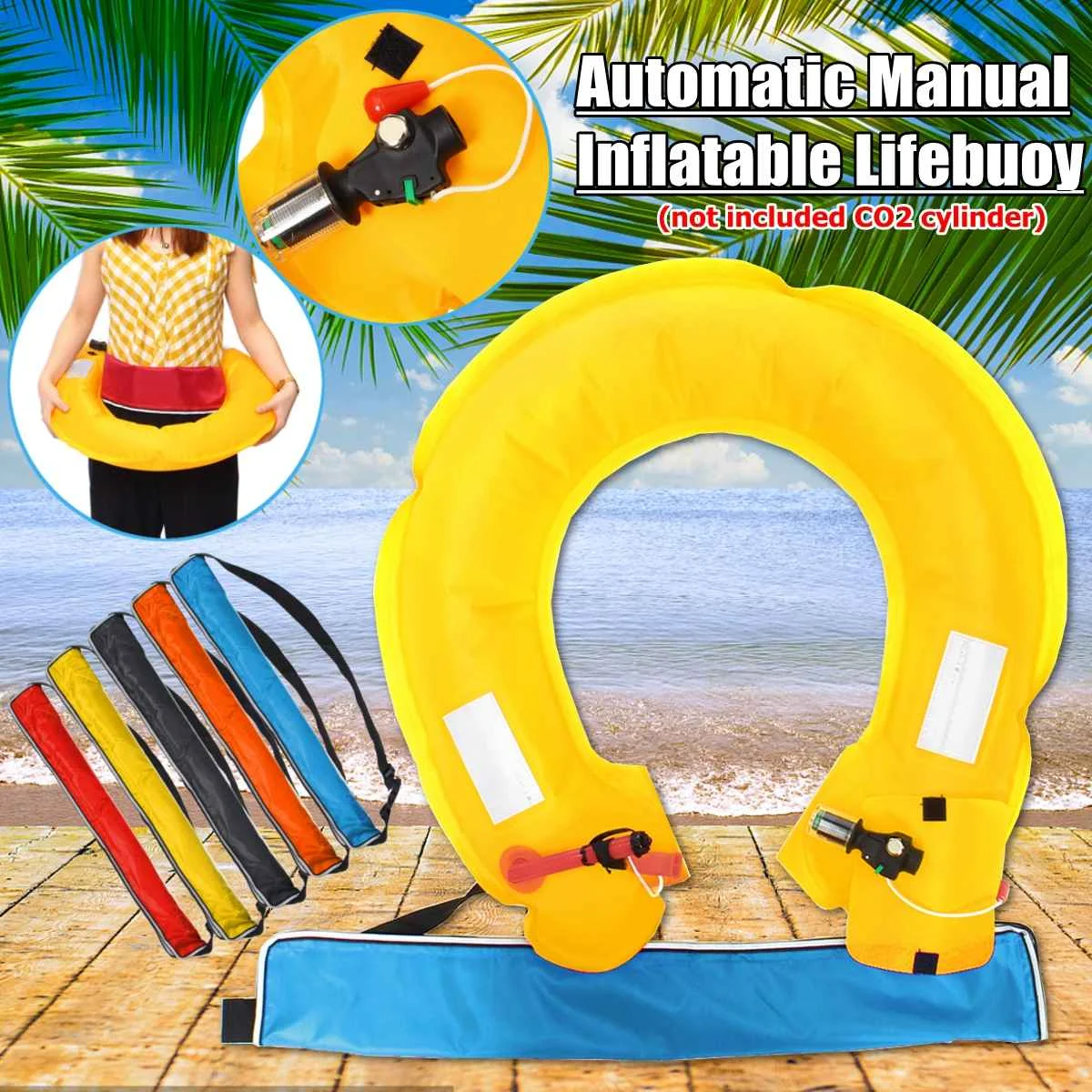 Автоматический надувной спасательный круг для плавания, профессиональный спасательный круг для взрослых