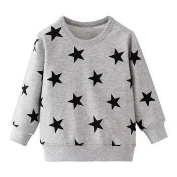 

jumping meters Children Boys Sweaters Stars Print Kids Tops for Autumn Winter Hot Selling Designs Girls Boys Shirt Sport Clothes