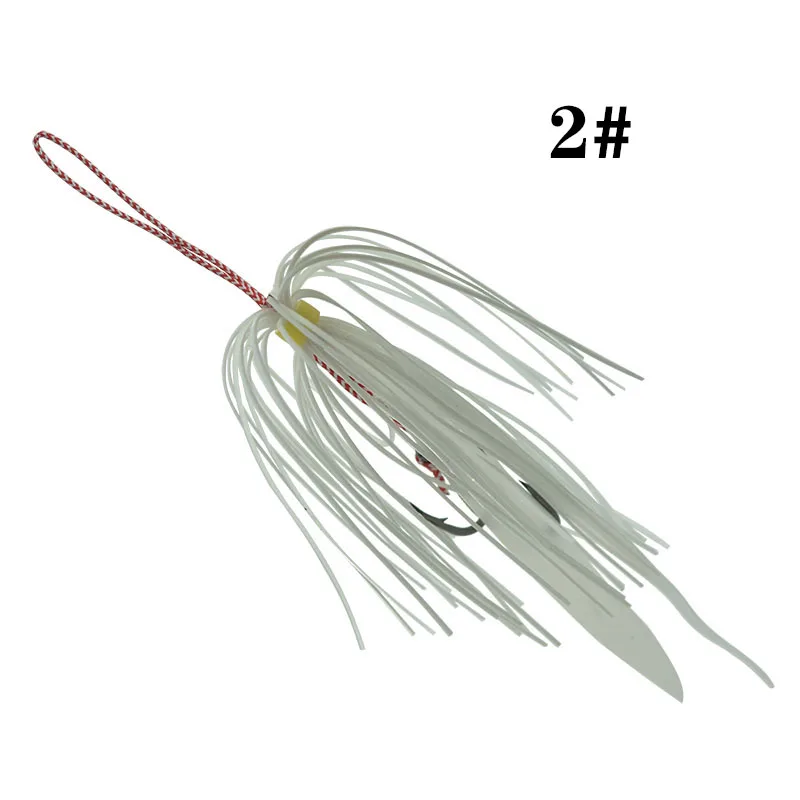 5 Stück/Set Leuchtende Silikon-Köderbänder mit Inchiku-Haken für Meeresangeln, Angelzubehör – Detail 2