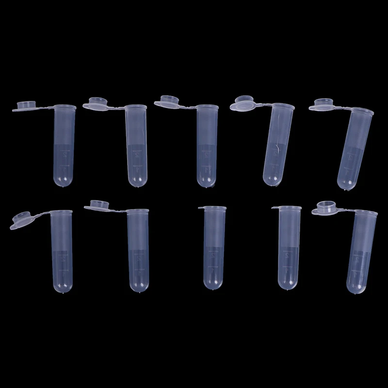 10pcs 5ml Plastic Lab Centrifuge Tube Test Tube Vial With Snap Cap Centrifuge Tube Container For
