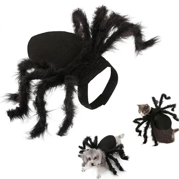 

Pet Black Spider Cospaly Costume Dog Cat Clothes Halloween Party Dress Up