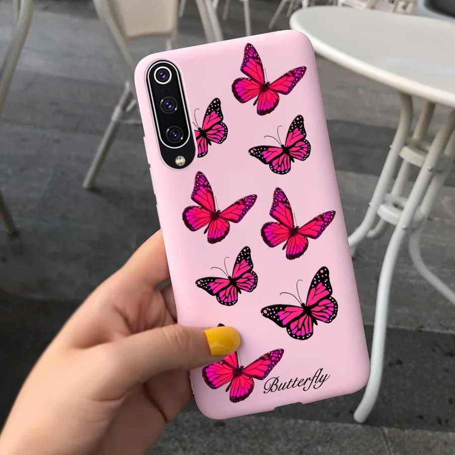 For Xiaomi Mi 9 SE Case New Liquid Silicone Matte Soft Lavender Flowers Protection Cover For Xiaomi Mi 9 Lite Mi9 SE Phone Cases iphone waterproof bag