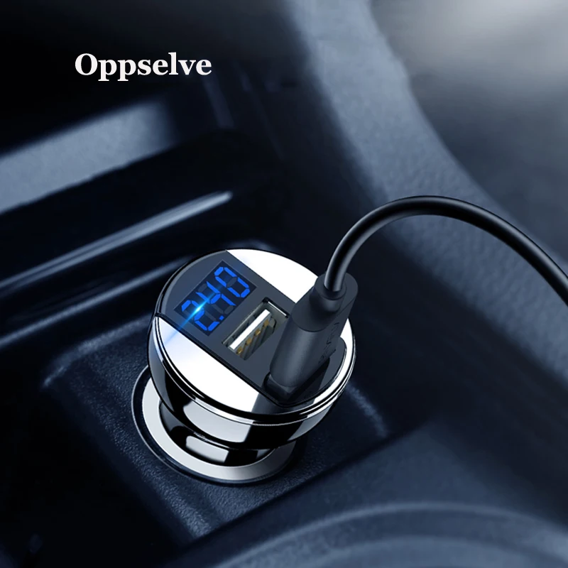 Светодиодный дисплей USB Автомобильное зарядное устройство для мобильного телефона планшета gps 2.4A быстрое зарядное устройство автомобильное зарядное устройство двойной USB автомобильный адаптер зарядного устройства для телефона в автомобиле