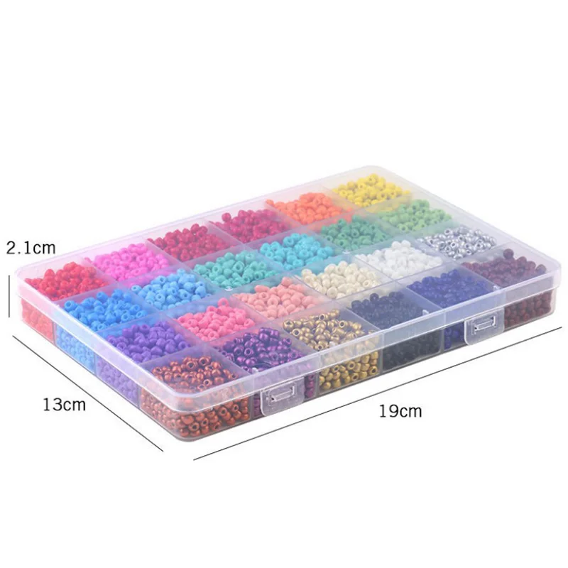 6000pcs Beads For Jewelry Making 4mm Boxed Diy Beads Bracelet Glass crystal beads for jewelry making