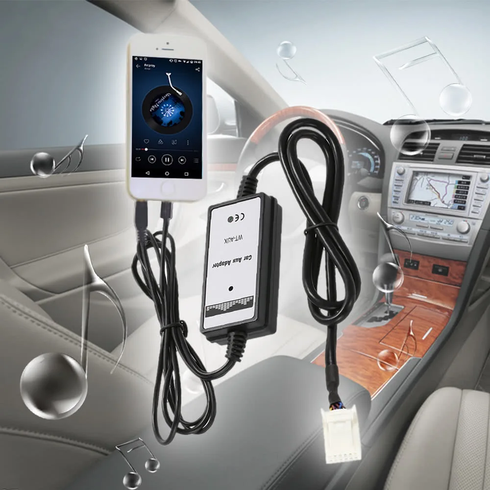 12 В Автомобильный USB Aux адаптер для смены компакт дисков зарядки Iphone 6/7/8/11