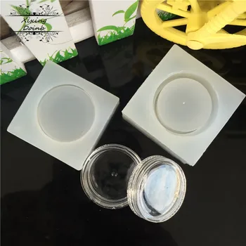 

1 Set DIY Round Silicone Storage Box Mold Resin Mould Jewelry Decorative Craft Handmade Molds For Making Small Box Shellhard